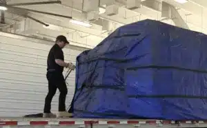 tarp a flatbed trailer
